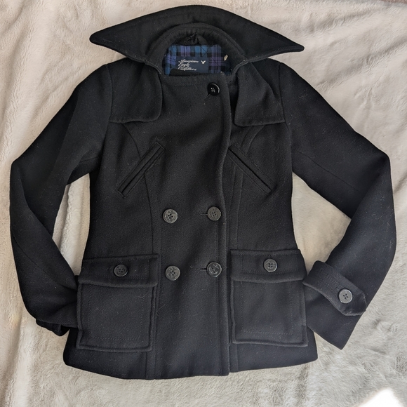 AEO Wool Blend Pea Coat, Size XS - Picture 2 of 11